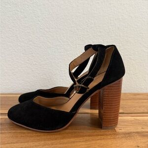 Soludos- Black Suede Collette Heels - Size 7.5